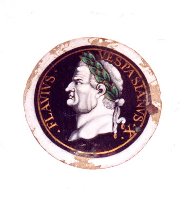 Plaque circulaire : Vespasien