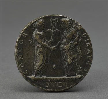Médaille : L'Empereur Auguste / Auguste et l'Abondance, image 2/2