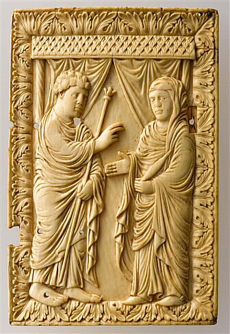Plaquette de reliure : L'Annonciation