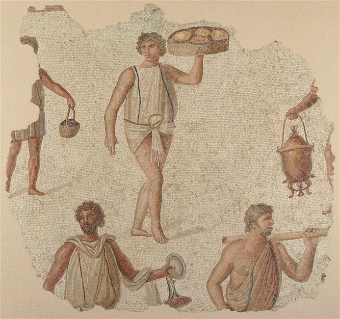 mosaïque, romain impérial

Date de création/fabrication : 4e quart IIe s. ap. J.-C. (d'après l'étude stylistique) (180 - 190)
