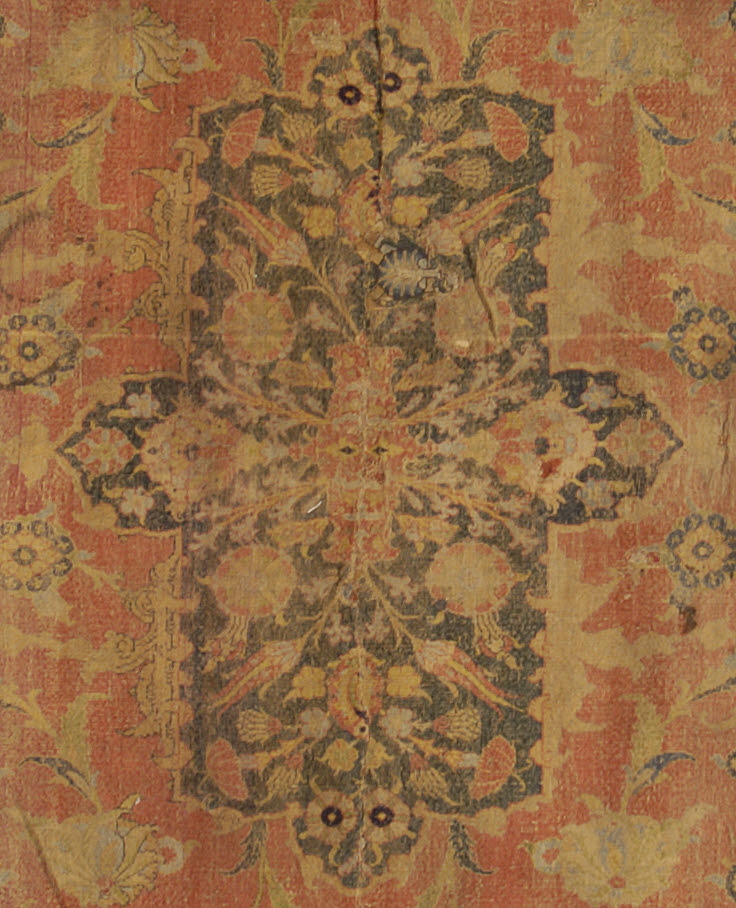 Tapis de cour ottoman à médaillon en cartouche Louvre Collections