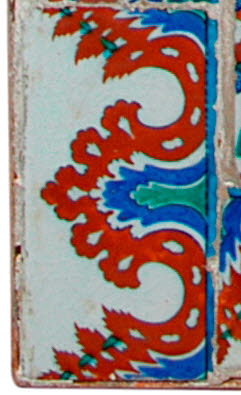 Carreau de bordure aux lambrequins feuillus, image 1/1