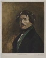 Portrait de Delacroix, d'après l'Autoportrait au gilet vert, image 1/1