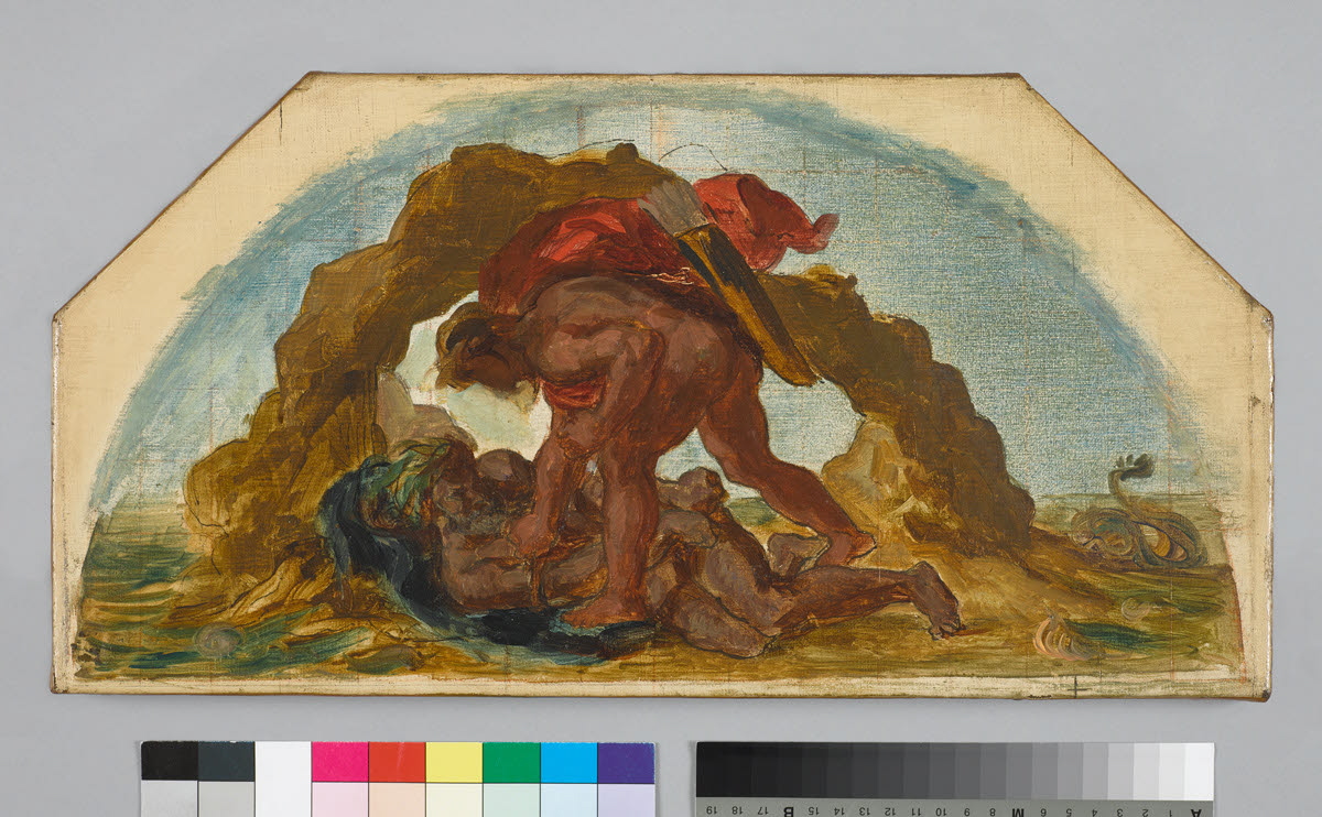 Hercule attachant Nérée, Delacroix, Eugène, 1852