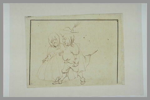 Couple caricatural : gentilhomme et vieille femme, image 2/2