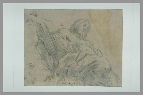 Christ drapé, assis, portant une croix dans la main droite, image 2/2
