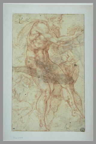 Faune dansant avec un tambourin, entouré de trois putti, image 2/2
