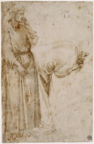 Etude de deux figures d'après Giotto, image 3/3