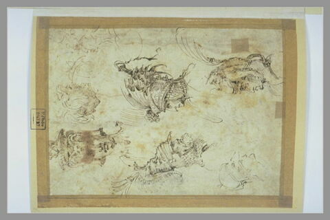 Huit études de têtes et de casques, image 2/2