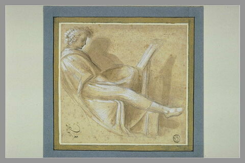 Copie d'après la figure de droite dans la lunette de Naason,Cappella Sistina, image 2/2