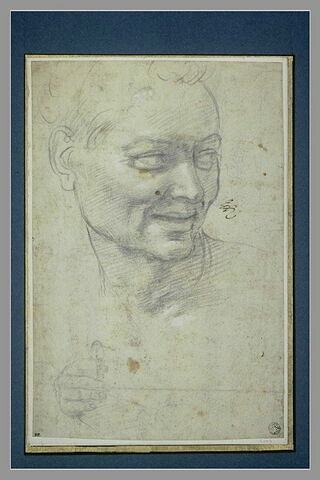 Etude pour une tête de jeune homme, et pour une main, image 2/2