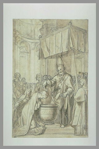 Saint Pierre évêque baptisant sainte Prisca, treizième fille de Prudenzio, image 2/2