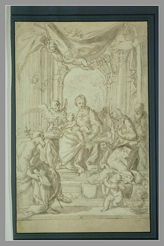 Vierge à l'Enfant entre un ange, saint Joachim, sainte Anne et saint Joseph, image 3/3