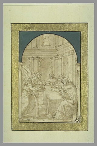 Anges apportant à manger à saint Dominique et à ses compagnons