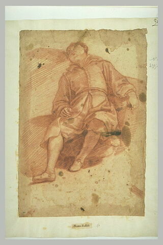 Jeune homme endormi, couché sur le dos, vu de face, image 2/2