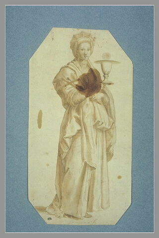 Femme debout, tenant un calice : la Foi, image 2/2