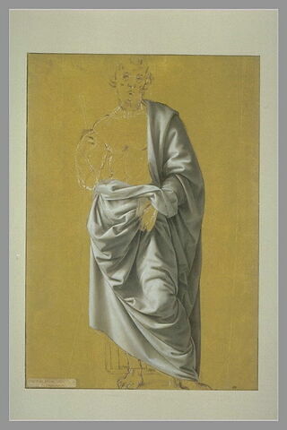 Etude de draperie pour la figure de saint Barthélemy, image 3/3