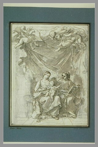 La Vierge assise tenant l'enfant et sainte Elisabeth