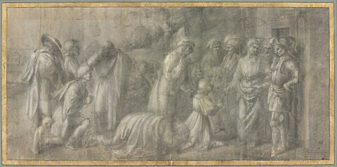 Benjamin et ses frères aux pieds de Joseph et implorant sa miséricorde