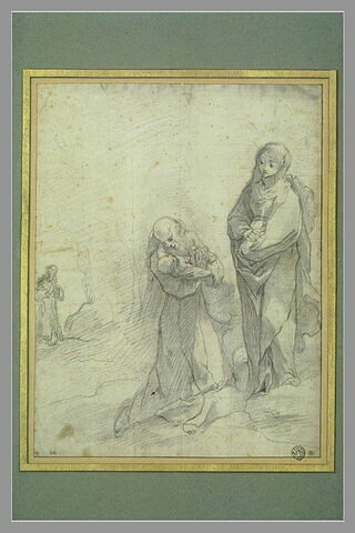 Saint François tenant l'Enfant devant la Vierge et un saint religieux, image 2/4