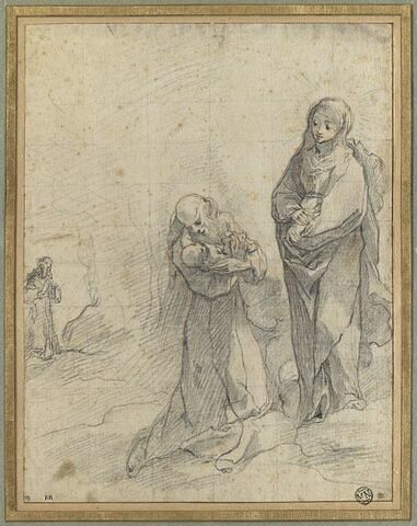 Saint François tenant l'Enfant devant la Vierge et un saint religieux, image 4/4