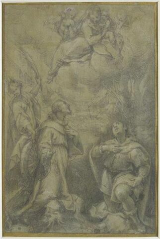 Apparition de la Vierge à l'Enfant aux saints Roch, François et Catherine, image 2/3