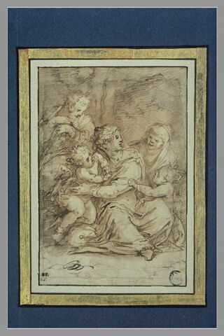 Sainte famille avec le petit saint Jean et sainte Elisabeth, image 2/2