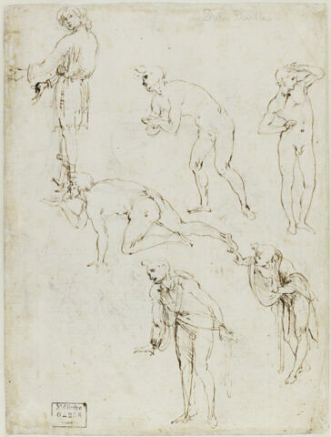 Six études d'hommes nus ou drapés, image 2/3