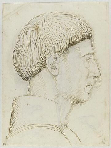 Tête d'Alphonse V d'Aragon, de profil vers la droite