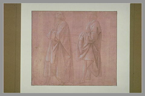 Deux hommes drapés, debout, de profil vers la gauche, image 2/2
