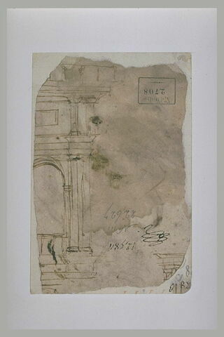 Croquis d'architecture, étude pour une des portes d'entrée du Palazzo Ducale à Pesaro, image 2/2