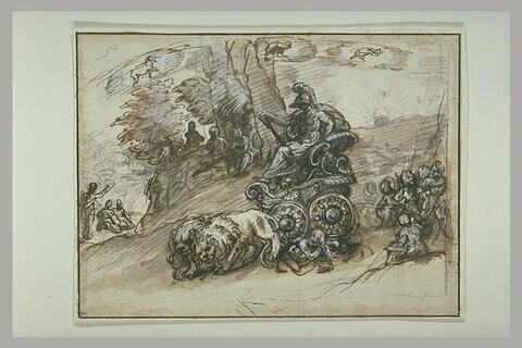 Une femme guerrière dans un char trainé par deux lions, image 2/2