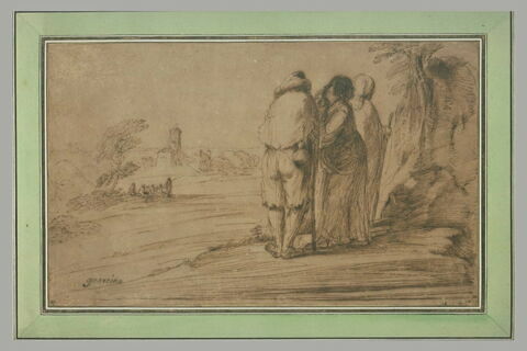 Quatre mendiants dans un paysage, image 2/2