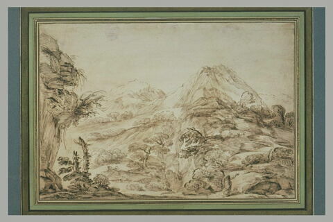 Paysage montueux avec saint Jérôme à genoux, image 2/2