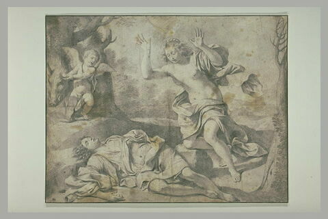 Une femme découvrant le cadavre d'un jeune homme : Venus et Adonis (?), image 2/2