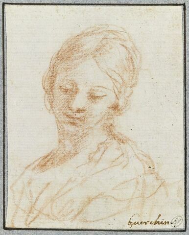 Tête de femme, penchée vers la droite, image 1/2