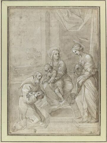 Saint François d'Assise et sainte Cécile devant la Vierge et l'Enfant