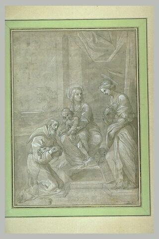 Saint François d'Assise et sainte Cécile devant la Vierge et l'Enfant, image 2/2
