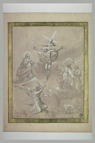 La Sainte Trinité adorée par la Vierge, st Charles Borromée et st François, image 2/2