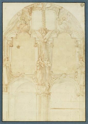 Etude pour le mur de la tribune du Duomo de Piacenza, image 1/3