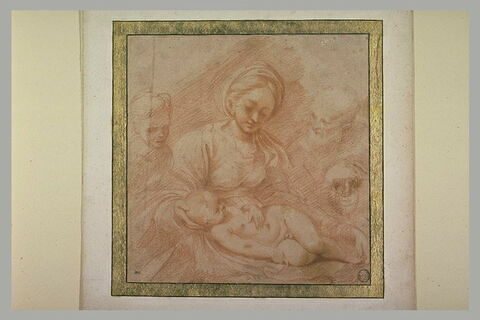 La Vierge soutenant la tête de l'Enfant devant saint Joseph et saint Jean, image 2/2