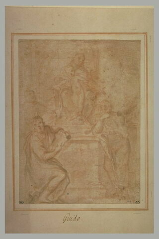 La Vierge et l'Enfant sur un autel entourée de saints, image 2/2