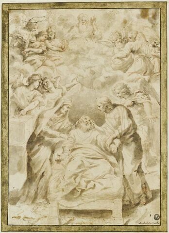 La mort de saint Joseph en présence de la Vierge et du Christ, image 1/2