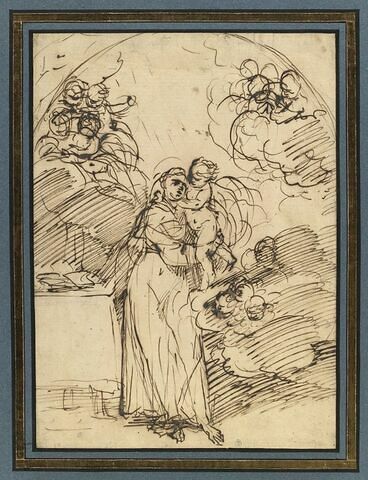 Saint Antoine de Padoue tenant l'Enfant Jésus dans ses bras, image 1/2