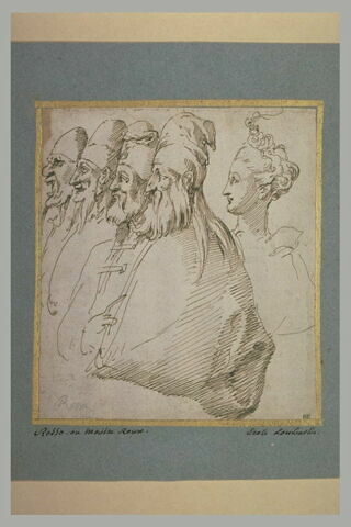 Cinq profils caricaturaux, image 1/1