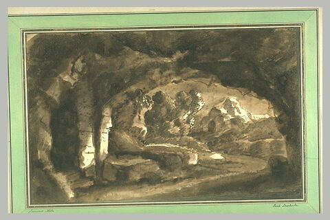 Paysage vu de l'intérieur d'une caverne, image 2/2