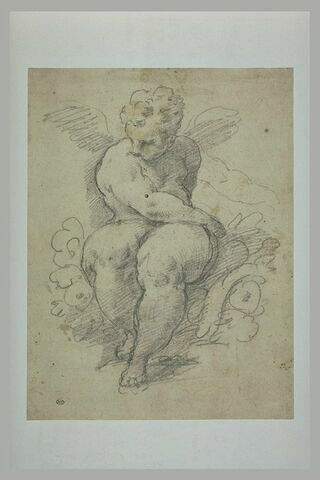 Putto assis