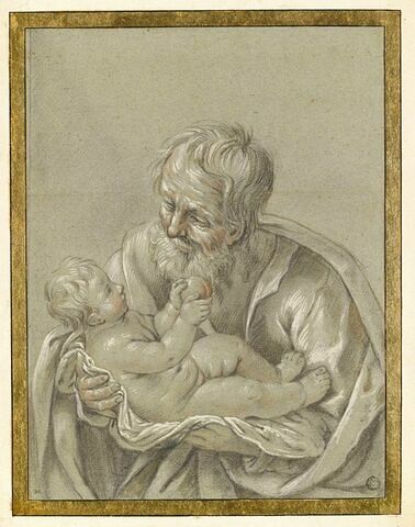 Saint Joseph tenant l'Enfant Jésus dans ses bras