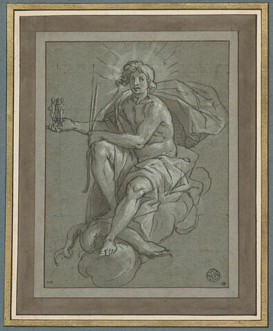 Apollon tenant les trois Grâces dans la main droite