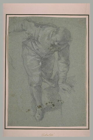 Figure d'homme debout, buste penché en avant, image 2/2